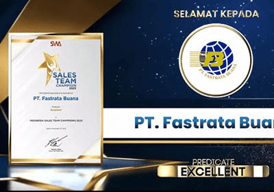 Penghargaan Sales Champion Team 2023 Kepada PT Fastrata Buana